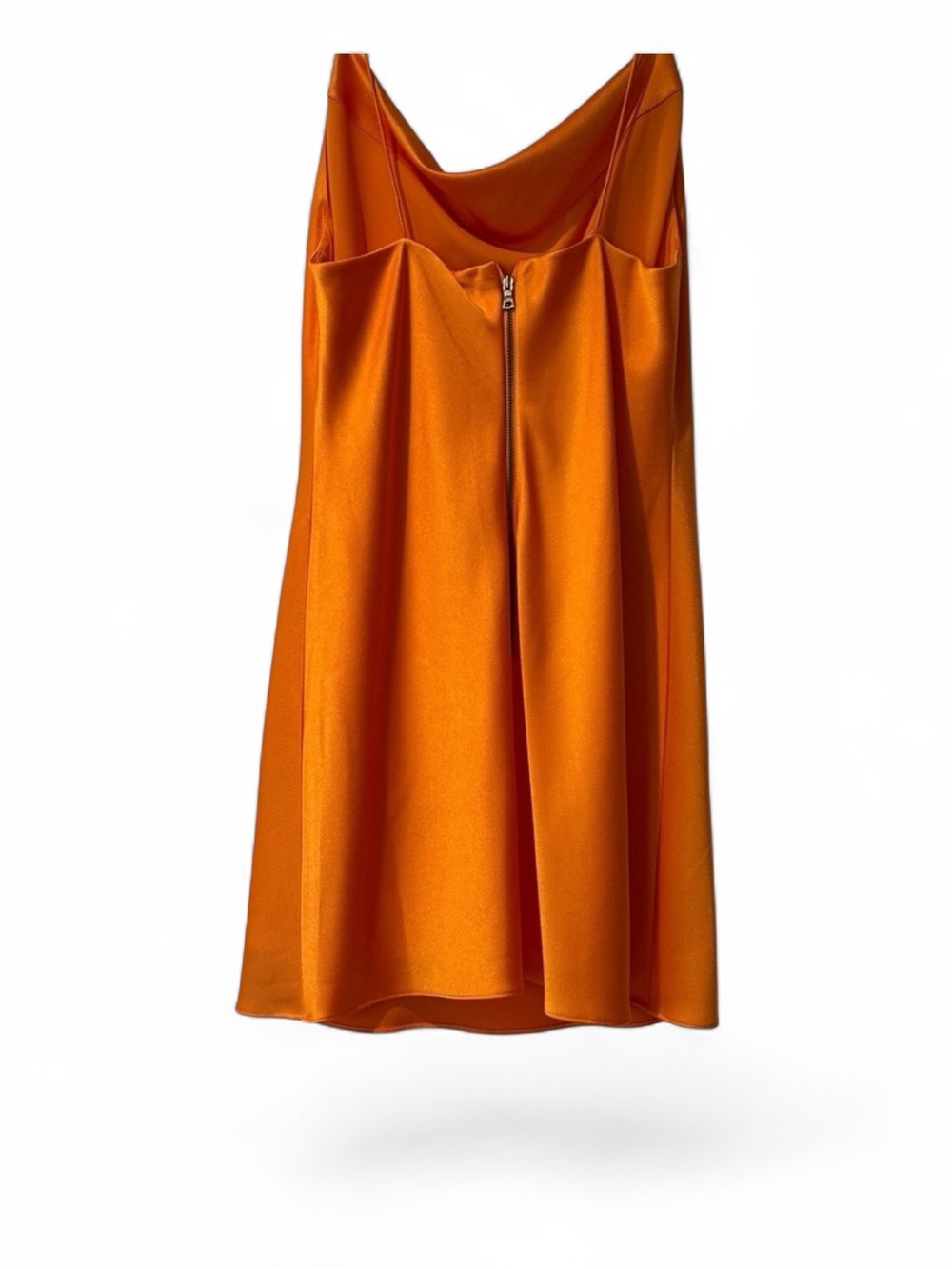Alice + Olivia Cowlneck Tangerine Strappy Slip Mini Party Dress - Picture 7 of 7